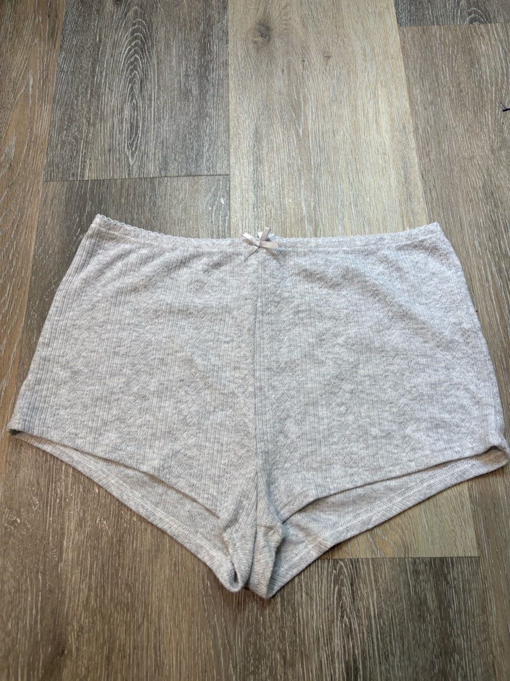Garage Light Gray Ribbed Lounge Shorts